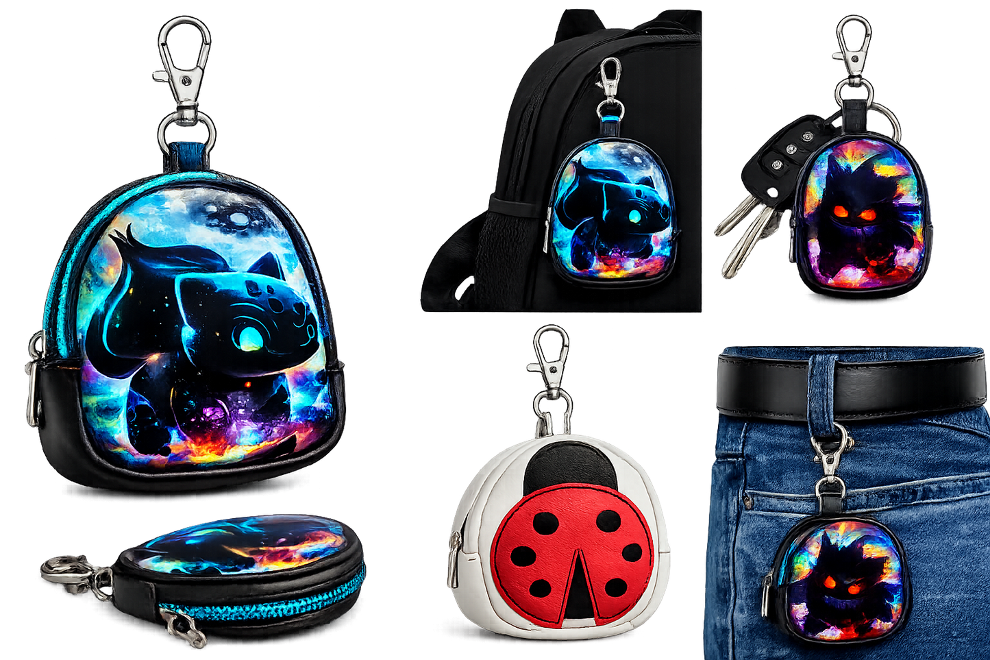 Bitty bug backpack keychain