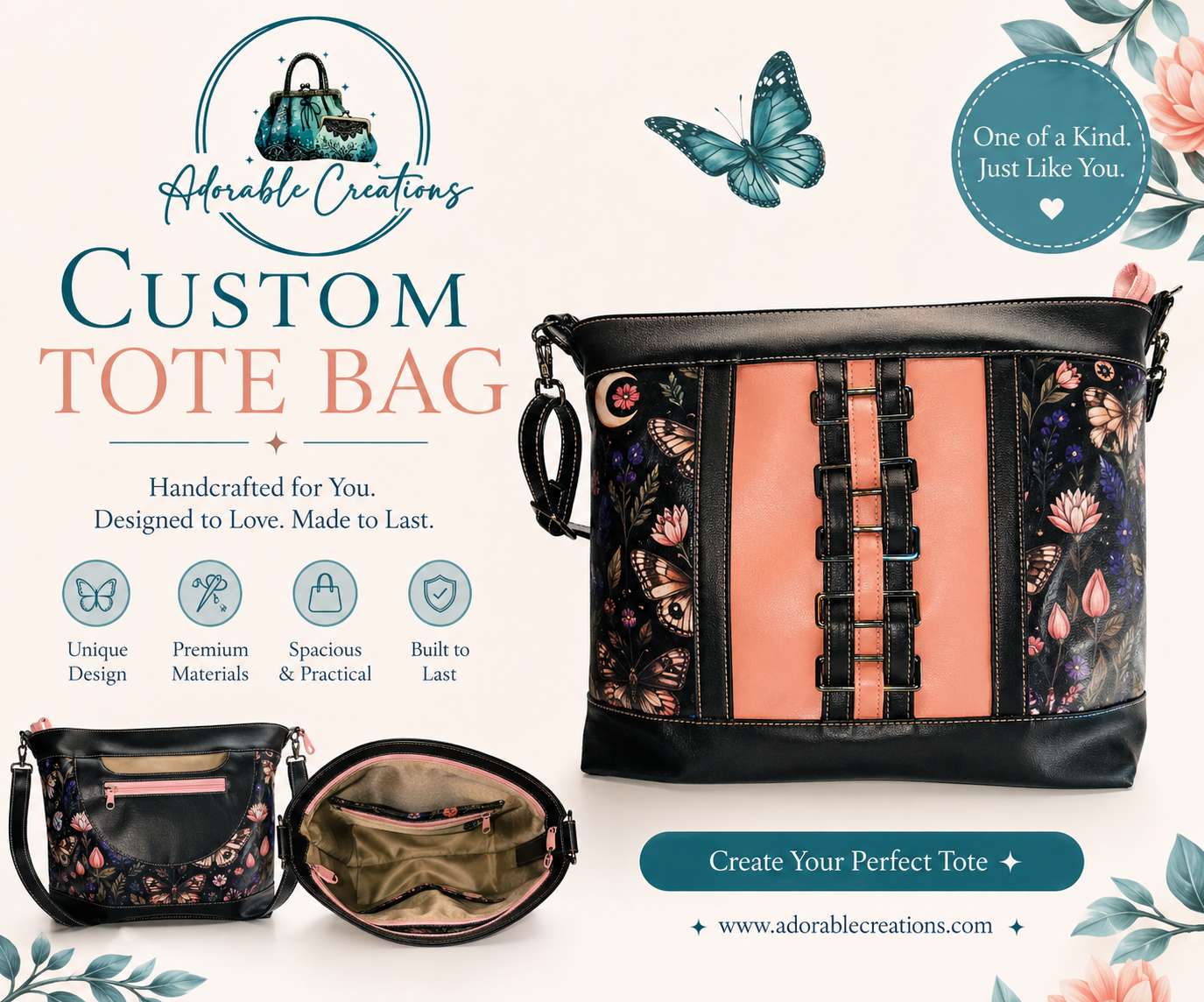 Custom braid tote shoulder bag