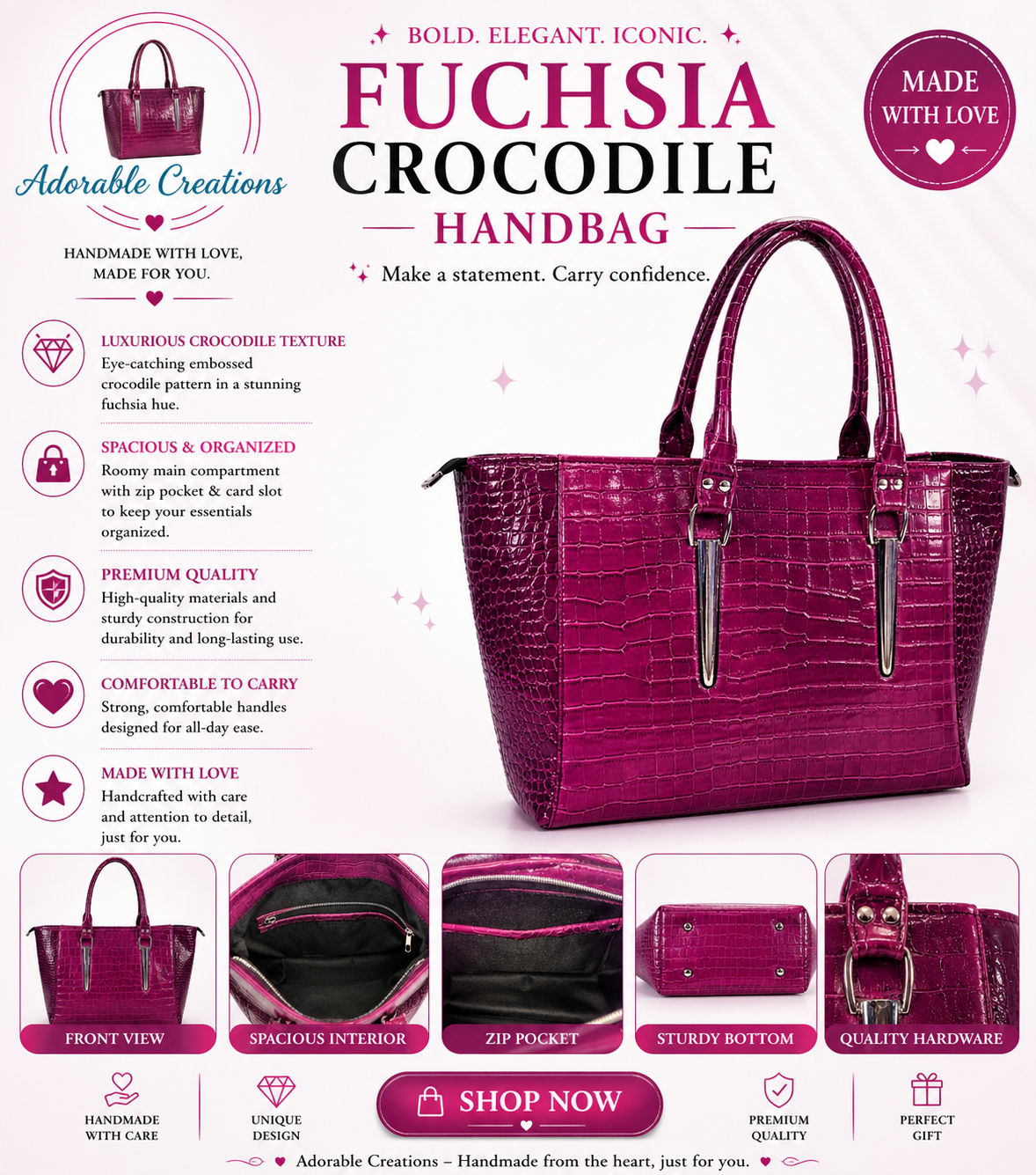 Fushia Rudeneja Handbag