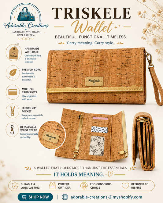 Triskele trifold wallet