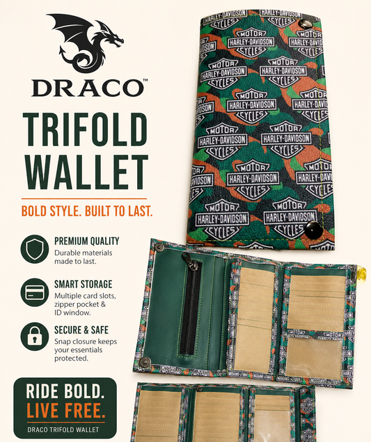 Draco trifold wallet
