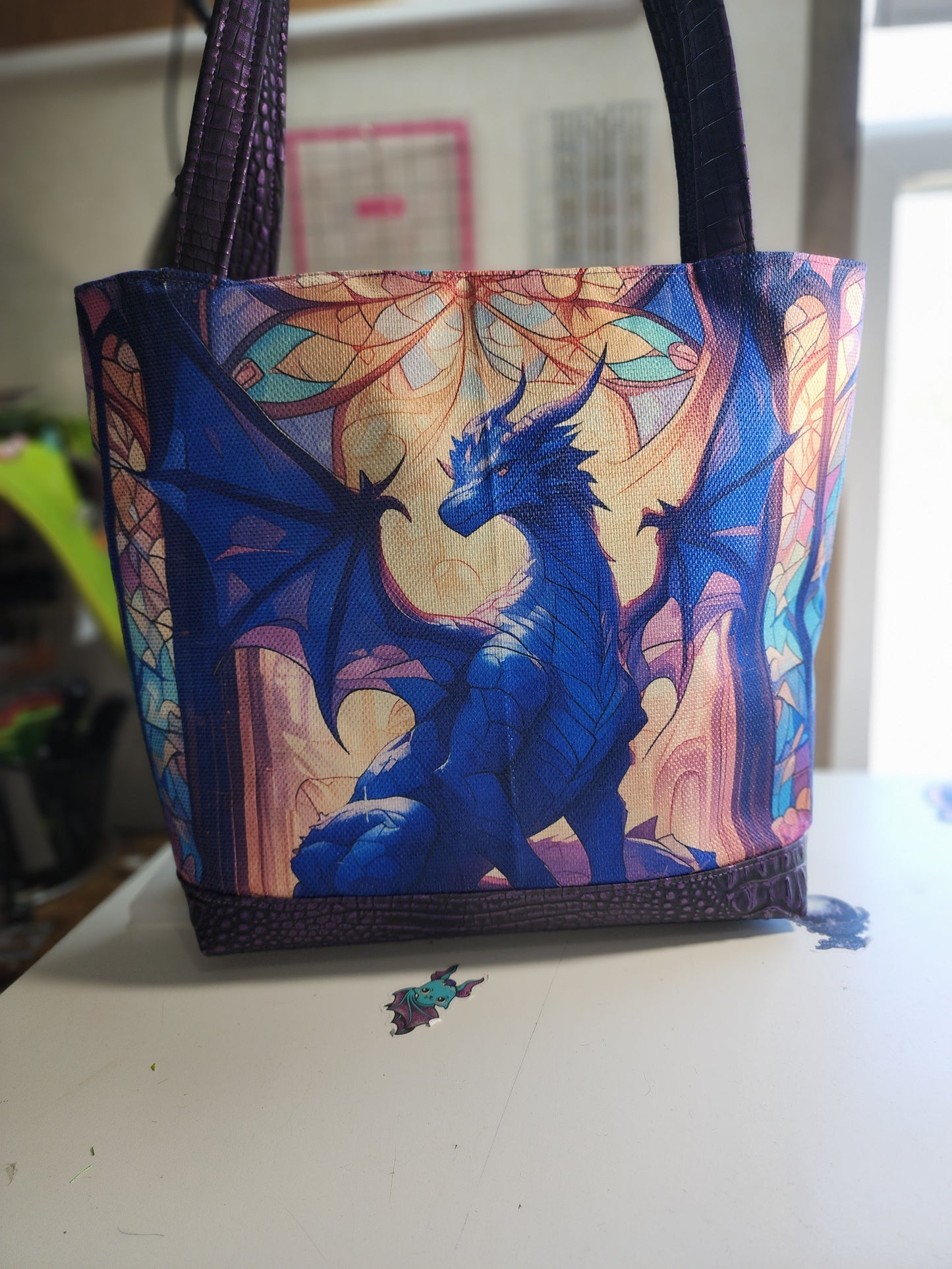 Dragon themed tote bag