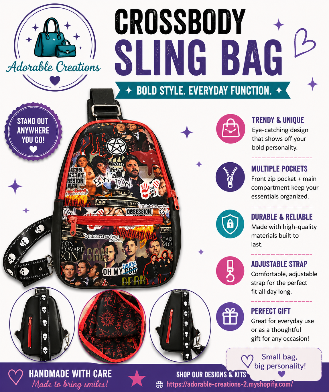 Crossbody sling bag