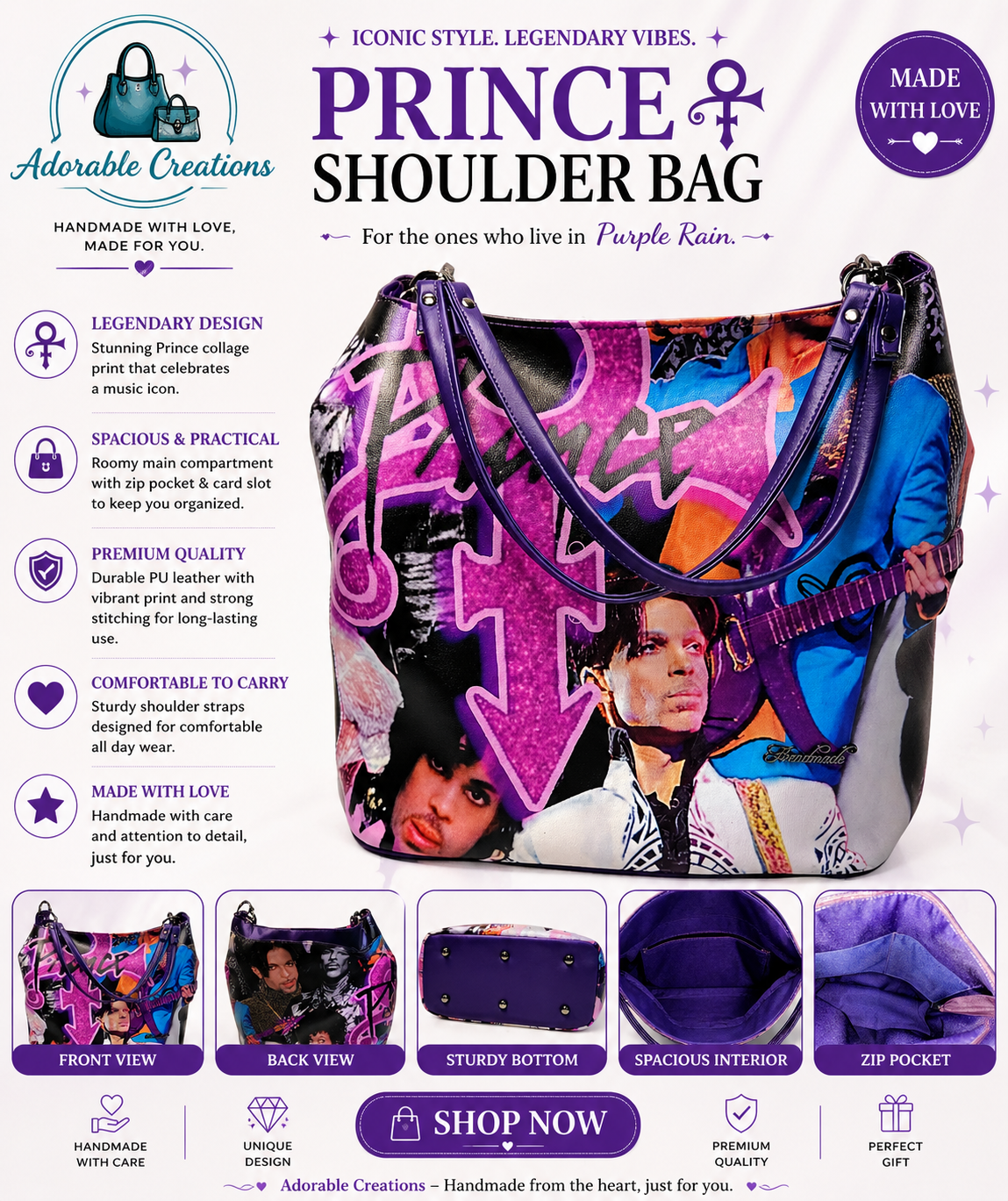 Iconic singer slouch shoulder bag