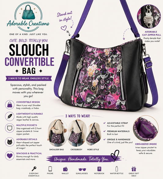 Spooky themed convertible tote