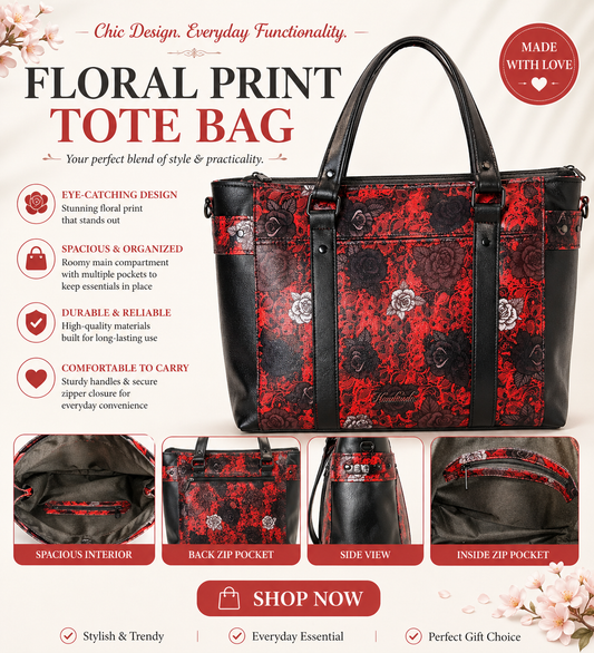 Red Lace Tote