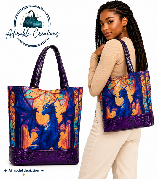 Dragon themed tote bag