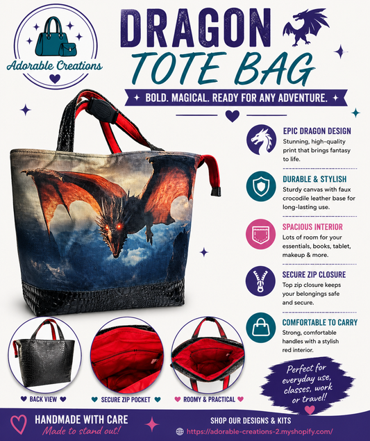 Luxury Dragon Tote Bag