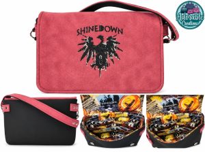 Shinedown Red Faux Suede Crossbody