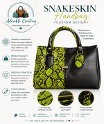 Snake skin handbag