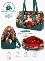 Blanche Barrel Bag – Handmade Day of the Dead Crossbody