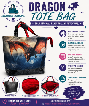 Luxury Dragon Tote Bag
