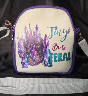 Tiny But Feral Dragon Crossbody Bag